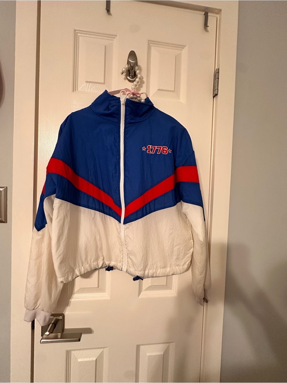 33 Revolutions USA 1776 Retro Colorblock Windbreaker Jacket
